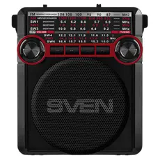 4 - Портативное радио SVEN SRP-355, Черный/Красный