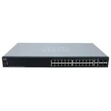 3 - 24-port 10/100Mbps PoE Smart Switch Cisco SF250-24P, 2xSFP, 2xSFP Combo