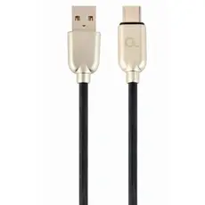 Blister Type-C /USB2.0, AM/CM, 2.0m, Cablexpert Premium Ruber Black,...