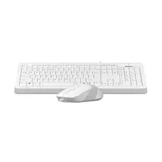 6 - Клавиатура и мышь A4Tech F1010, Проводное, Белый/Серый