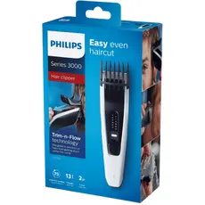 4 - Машинка для стрижки Philips Series 3000 HC3521/15, Белый | Черный