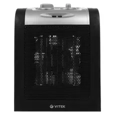 6 - Тепловентилятор VITEK VT-2067, 1800Вт, Чёрный | Серебристый