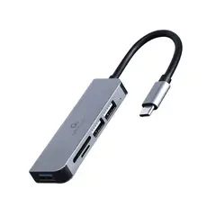 3 - USB-концентратор Gembird UHB-CM-CRU3P1U2P2-01, Серебристый