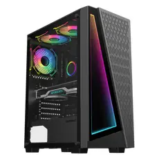 2 - Компьютерный корпус Gamemax Prism, Midi-Tower, Без блока питания, Чёрный