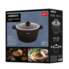 5 - Кастрюля Ardesto AR2454GE, 5л, 26см, Чёрный