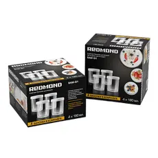 3 - Баночки для приготовления йогурта Redmond RAM-G1, Прозрачный