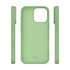 2 - Чехол Etteri Silicone Mag для Apple iPhone 16 Pro Max, Светло-зеленый