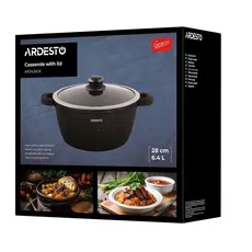 5 - Кастрюля Ardesto AR2426GE, 6,4л, 28см, Чёрный