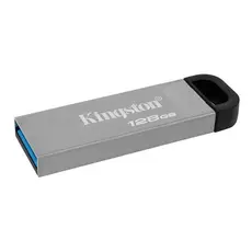 128GB USB3.2 Flash Drive Kingston DataTraveler Kyson, Silver, Metal Case, Key...
