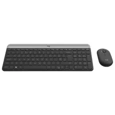 4 - Клавиатура и мышь Logitech MK470, Беспроводное, Графитовый
