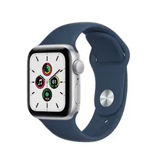 Apple Watch SE 40mm Aluminum Case with Abyss Blue Sport Band, MKNY3 GPS,...