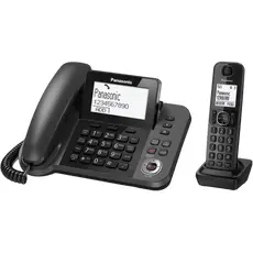 6 - Радиотелефон/Проводной телефон Panasonic KX-TGF320UCM, Титановый