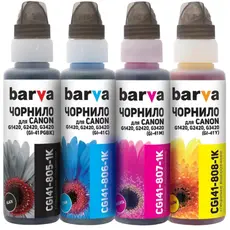 Ink set Barva for G series Canon black (GI-41 BK/C/M/Y) 4x100gr 33423