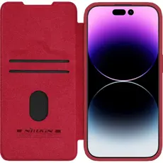 5 - Чехол книжка Nillkin iPhone 15 Pro - Qin Pro, Красный
