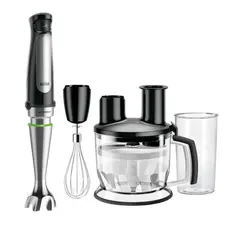 2 - Погружной блендер Braun MQ 7075 X BK, Чёрный | Серебристый