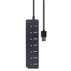 3 - USB-концентратор Gembird UHB-U3P1U2P6P-01, Чёрный