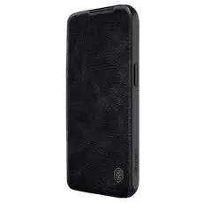 2 - Чехол книжка Nillkin iPhone 15 Plus - Qin Pro, Чёрный