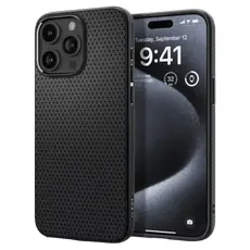 4 - Чехол Spigen iPhone 15 Pro Liquid Air, Матовый черный