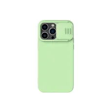 3 - Чехол Nillkin iPhone 14 Pro, CamShield Silky Silicone, Зелёный