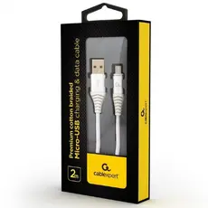 2 - Кабель для зарядки и синхронизации Cablexpert CC-USB2B-AMmBM-2M-BW2,...