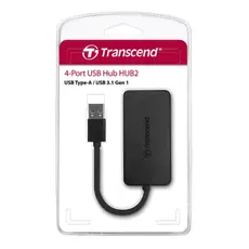 2 - USB-концентратор Transcend HUB2, Чёрный