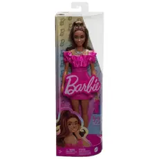 5 - Кукла Barbie "Модница с каштановыми волосами и розовым платьем"