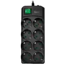 4 - Сетевой фильтр SVEN SV-021726, 8 Розеток, 5м, Чёрный