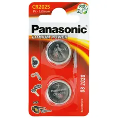 2 - Дисковые батарейки Panasonic CR-2025EL, CR2025, 2шт.