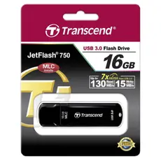 6 - USB Flash накопитель Transcend JetFlash 750, 16Гб, Чёрный