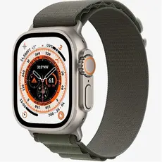 Apple Watch Ultra GPS + Cellular, 49mm Titanium Case with Green Alpine Loop -...