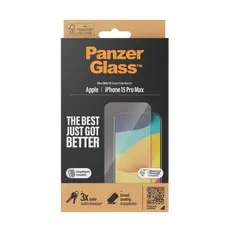 3 - Защитное стекло PanzerGlass iPhone 15 Pro Max UWF wA, Прозрачный