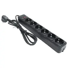 2 - Сетевой фильтр Ultra Power UP6-B-15PPB, 6 Розеток, 4,5м, Чёрный