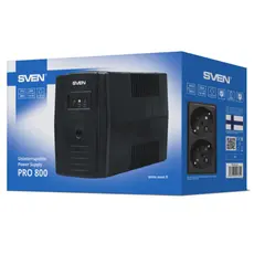 UPS SVEN Pro 800, 800VA/480W, Line Interactive, AVR, LED, 2xShuko Sockets 13903