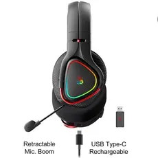 2 - Игровая Гарнитура Bloody MR710, Беспроводной/Проводной, Чёрный