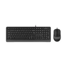 5 - Клавиатура и мышь A4Tech F1010, Проводное, Чёрный/Серый