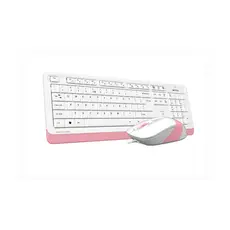 2 - Клавиатура и мышь A4Tech F1010, Проводное, Белый/Розовый
