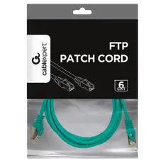 4 - Patch Cord Cat.6/FTP, 2m, зелёный, PP6-2M/G, Cablexpert