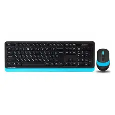 6 - Клавиатура и мышь A4Tech F1010, Проводное, Черный/Синий