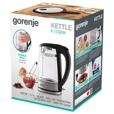 3 - Электрочайник Gorenje K17GDW, Чёрный