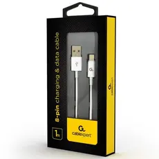 3 - Зарядный кабель Cablexpert CC-USB2P-AMLM-1M-W, USB Type-A/Lightning,...