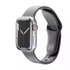 4 - Защитное стекло Cellularline Apple Watch 45mm, Чёрный
