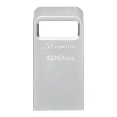 4 - USB Flash накопитель Kingston DataTraveler Micro, 128Гб, Серебристый
