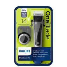 3 - Мужской Триммер Philips OneBlade Pro QP6520/20, Чёрный | Серебристый