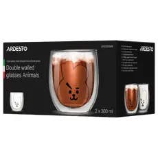 4 - Набор стаканов Ardesto 300 мл, 2 шт, Прозрачный
