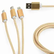 4 - Кабель для зарядки и синхронизации Cablexpert CC-USB2-AM31-1M-G, USB...