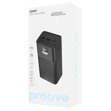 4 - Портативное зарядное устройство Proove Giant, 40000мА·ч, Черный