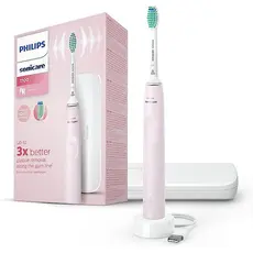 4 - Электрическая звуковая зубная щетка PHILIPS HX3673/11, Розовый
