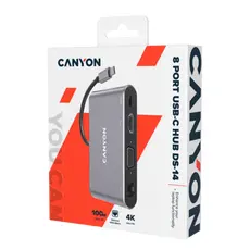 2 - USB-концентратор Canyon DS-14, Серый
