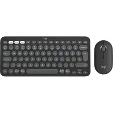 6 - Клавиатура и мышь Logitech Pebble 2 Combo, Беспроводное, Графитовый