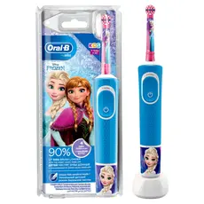 4 - Электрическая зубная щетка BRAUN Kids Vitality D100, Голубой/Малиновый